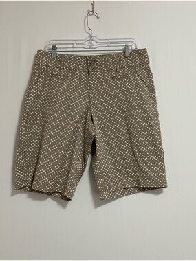 Old Navy Taupe Polka Dot Bermuda Shorts